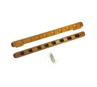 Mealoodiousmusea Pool Cue Rack Wooden Wall Mounted for Players Billiard Room Community Center Yellow, Length 48 cm