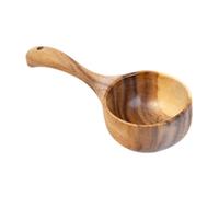 Mealoodiousmusea Wooden Ladle Multipurpose Bailer Soup Spoon for Canisters Flour Sauces Sugar