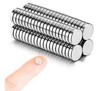 MEALOS Magnets - 80 Refrigerator Magnets for Crafts - Small Round - 8mmx2mm - Miniatures & Models - Case Included