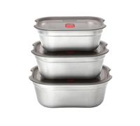 Mealprep Food Storage Box Set (Pack of 3) Black + Blum Grey One Size