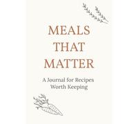 Meals That Matter: Blank Recipe Book to Write in Your Own Recipes and Keep a Personal Cooking Journal