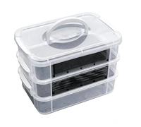 Mealworm Breeding Box - 27 cm Transparent Mesh Habitat | ABS Stackable Rearing Farm, Multilayer Live Food Tower for Reptiles Sugar Gliders Birds Lizards Bearded Dragons Frogs and Agriculture