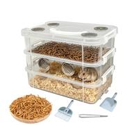 Mealworm Breeding Box Odor Resistant Breeding Box with Cleaning Tools