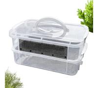 Mealworm Breeding Box,Transparent Mesh Feeding Habitat,Mealworm Farm | for Sugar Squirrel, Bird, Chicken, Bearded Drag,