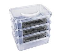 Mealworm Breeding Container | 4-Layer Mesh Breeding Bin Kit,Mealworm Farm Box with Handle | for Sugar Glider Reptile Spider Bird Chicken Lizard Bearded Dragon