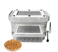 Mealworm Breeding Container - Moisture Protection Housing - with Tweezers and Brush Odour-Proof Mealworm Breeding Container - for Flying Squirrels, Reptiles, Birds, Lizards, Frogs, Land Turtles