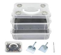 Mealworm Farm - Duasl Tier Clear Enclosure, Double-Layer Acrylic 24x16x13cm