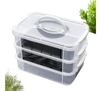 Mealworm Food Container, Ventilated Mesh Breeding Housing, Mealworm Breeding Station for Birds, Reptiles, Amphibians, Small Mammals such as Sugar Gliders