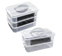 Mealworm Grow Box - Ventilated Mesh Panels, Easy Access To Feed, Lightweight Container Construction, Stable Habitat Structure | Ideal For Growing , Feeding Reptile