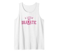 Mean Girls A Little Bit Dramatic Text Tank Top, Men, White, Large