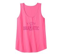 Mean Girls A Little Bit Dramatic Text Tank Top, Women, Neon Pink, Large