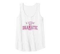 Mean Girls A Little Bit Dramatic Text Tank Top, Women, White, Large