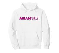 Mean Girls Classic Text Logo Pullover Hoodie, Adult Unisex, White, X-Large