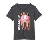 Mean Girls Front and Back Can't Sit with Us Photo Y2K Movie T-Shirt, Women's Plus, Dark Heather Grey, 6X