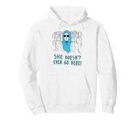 Mean Girls She Doesn't Even Go Here Drawing Y2K Teen Movie Pullover Hoodie