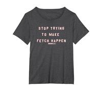 Mean Girls Stop Trying to Make Fetch Happen T-Shirt, Women's Plus, Dark Heather Grey, 3X