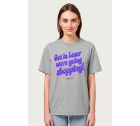 Mean Girls Women's Get In Loser We're Going Shopping Regina Quote Relaxed Fit T-Shirt in Mid Grey | Size: Large Mean Girls Mid Grey L