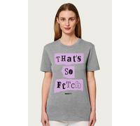 Mean Girls Women's That's So Fetch Gothic Text Gretchen Quote Relaxed Fit T-Shirt in Mid Grey | Size: Large Mean Girls Mid Grey L