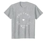 Mean Girls You Can't Sit with Us Text Circle T-Shirt, Youth, Heather Grey, 2T