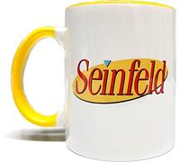 Mean Muggin Seinfeld - 11oz Yellow/White Ceramic Mug - Artwork on Both Sides - Funny - Quality Ceramic and Print - Giftable Foam Box Protection