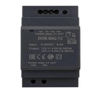 Mean Well DDR-60G-12 60W Din Rail DC/DC Converter 9-36V:12V 5A