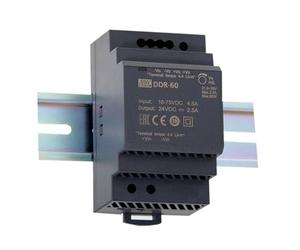 MEAN WELL DDR-60G-12 60W DIN Rail Type DC-DC Converter 9-36VDC Input G-Series 12V@5A Output