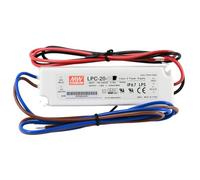 MEAN WELL LPC 20W 9-48V 350mA LED Driver, LPC-20-350 AC-DC Single Output Constant Current Switching Power Supply Converter Transformer with IP67, Plastic Case