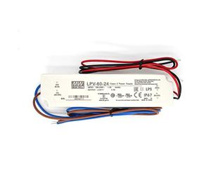 MEAN WELL LPV-60-24 60Watts 2.5Amp 24VDC C.V LED Driver Single Output Waterproof IP67 LED Power Supply Suitable for LED Strip Light Sealed Panel Mount
