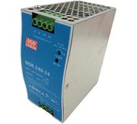 MEAN WELL NDR-240-24 24V 10A Industrial DIN Rail Power Supply, 240W Single Output, Corded Electric, Rail Mount, DIN-compatible, 10.0 Amps, Meets Specification