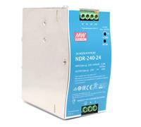 MEAN WELL NDR-240-24 Industrial Power Supply 240W 24VDC 10A AC DC Single Output for Industrial Applications
