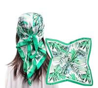 MEANBEAUTY Square Silk Like Head Scarf for Women Satin Bandana Head Scarves Neck Scarfs 27.5 Inch-Floral 3