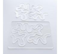 Meander Quilting Template, Acrylic Quilting Ruler for Free Motion Quilting on Domestic Machine (Pattern E)