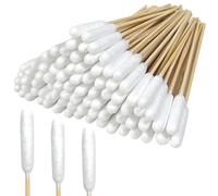 Meanhoo 6-Inch Long Cotton Swabs for Dog Ear Cleaning - Bamboo Sticks with Extra-Absorbent Cotton Tips - Perfect for Pet Ear Care, Pet Hygiene, EarInfection Prevention (100 Pcs Long Head Swabs)