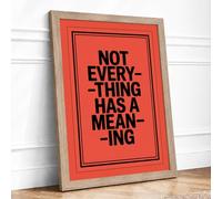 Meaning in Fragments Typography Framed Wall Art Print A1 (84.1×59.4cm) Oak, Wall Decor for Living Room, Bedroom, Office & Home, Ready to Hang, Art Gift