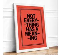 Meaning in Fragments Typography Framed Wall Art Print A2 (59.4×42cm) White, Wall Decor for Living Room, Bedroom, Office & Home, Ready to Hang, Art Gift