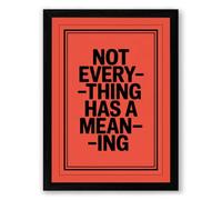 Meaning in Fragments Typography Framed Wall Art Print A4 (29.7×21cm) Black, Wall Decor for Living Room, Bedroom, Office & Home, Ready to Hang, Art Gift