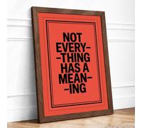 Meaning in Fragments Typography Framed Wall Art Print A4 (29.7×21cm) Walnut, Wall Decor for Living Room, Bedroom, Office & Home, Ready to Hang, Art Gift