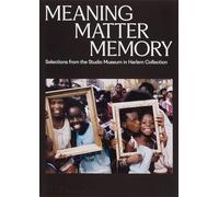 Meaning Matter Memory: Selections from the Studio Museum in Harlem Collection