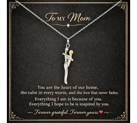 Meaningful Gift to Mom from Son I Love You Necklace, Sentimental Birthday Gift for Mother, Unique Moms Birthday Gift Ideas (Mom Hug, Luxury Box)