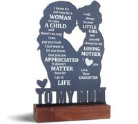 Meaningful Mothers Day, Birthday, Christmas Sentimental Present for Mother, Step Bonus Mom Mommy Mama Pop Old Woman Acrylic Keepsake Plaque for Desk Decor Office Home (black and white 1)