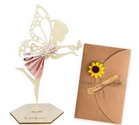 Meanju Wish Fulfiller Money Gifts Birthday Wood, Money Gift Voucher Packaging, Wooden Elves Money Gift Girls Women, for Weddings, Parties, Birthdays, Anniversaries, Funny Gift