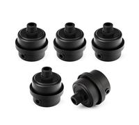 MEANLIN 5PCS 1/2" BSP Male Thread Plastic Air Compressor Silencer, Integrated Noise Reduction and Air Filter Muffler Replacement for Air Pump and Pneumatic Equipment