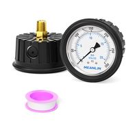 MEANLIN MEASURE 0~300Psi Stainless Steel Liquid Filled Pressure Gauge 1/4" NPT 2.5" FACE DIAL with Rubber Protective Sleeve, Center Back Mount