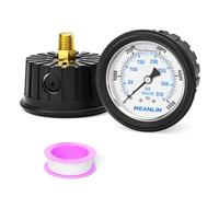 MEANLIN MEASURE 0~5000Psi Stainless Steel Liquid Filled Pressure Gauge 1/4" NPT 2.5" FACE DIAL with Rubber Protective Sleeve, Center Back Mount