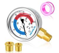 MEANLIN MEASURE 1/4" NPT 0-35psi ，Pressure gauges with 2-inch dial Glycerine Filled Pool Filter, 304 Stainless Steel housing, Lower Mount