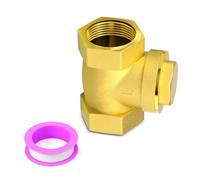 MEANLIN MEASURE 1" Female BSP Brass Swing Check Valve,DN25,Plumbing Fitting to Prevent The Medium Backflow for Oil Water Gas Air