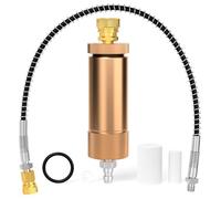 MEANLIN MEASURE 30Mpa Water-Oil Separator With 20 inch Spring Flexible Hose and 8MM & M10 Fast Connecting Internal Thread Mother Head For High Pressure Air Compressor Pump Yellow