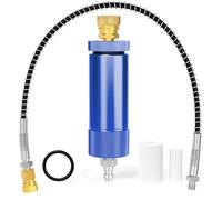 MEANLIN MEASURE 30Mpa Water-Oil Separator With 20 inch Spring Flexible Hose and 8MM & M10 Fast Connecting Internal Thread Mother Head For High Pressure Air Compressor Pump Blue
