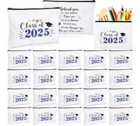 Meanplan 20 Pcs Graduation 2025 Makeup Bag, Graduation Gifts Inspirational Congratulations Gift for Women Nurse Master Phd Senior High College Nursing Students Friend Sister, Graduate Cosmetic Bag,