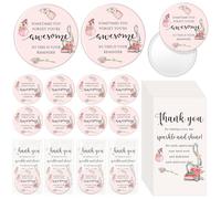 Meanplan 40 Set Housekeeper Week Appreciation Gifts Bulk Inspirational Compact Mirror Thank You Gift Card Bag Cleaner Gift for Customer Service Coworker Employee Staff Team (Classic Style)